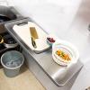 Folding Wall Table Kitchen Wall Mounted Tables Fold-Down Work Table Compact Small Space Dining Table, Breakfast Bar Table, Space Saving Workstation, 60x40cm 70x40cm 80x40cm view 3