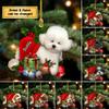 Personalized Dachshund Christmas Decor - Sleeping in Hat, Custom Pocket Ornament for Dog Lovers view 2