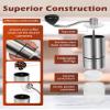 Rsoilch Manual Coffee Grinder With Ceramics Burr For Espresso,French Press,5 Adjustable Settings,Hand Maker with Built-In Burr,For Home Use and Camping Travel,Coffee Bean Grinders With Hand Crank view 4