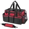 SCAVATA Wearable Cleaning Caddy, Cleaning Caddy Supplies Organizer with Handle & Shoulder Straps for Housekeepers, Under Sink & Car Cleaning Tool Organizers Bag with 4 Foldable Divider (Wine) view 1
