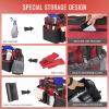 SCAVATA Wearable Cleaning Caddy, Cleaning Caddy Supplies Organizer with Handle & Shoulder Straps for Housekeepers, Under Sink & Car Cleaning Tool Organizers Bag with 4 Foldable Divider (Wine) view 2