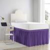 Prashi Beddings Dorm Bed Skirt Extra Long College Dorm Bedding Skirt, Microfiber Dust Ruffled Bed Skirt - Twin XL Size 36 Inches Drop - Egg Plant view 1
