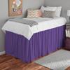 Prashi Beddings Dorm Bed Skirt Extra Long College Dorm Bedding Skirt, Microfiber Dust Ruffled Bed Skirt - Twin XL Size 36 Inches Drop - Egg Plant view 2