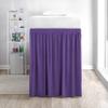 Prashi Beddings Dorm Bed Skirt Extra Long College Dorm Bedding Skirt, Microfiber Dust Ruffled Bed Skirt - Twin XL Size 36 Inches Drop - Egg Plant view 4