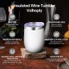 Volhoply 12oz Stainless Steel Wine Tumbler with Lid Bulk 12 Pack,Double Wall Vacuum Stemless Wine Glasses,Reusable Metal Travel Coffe Mug with Straw,Insulated Cups Gifts for ChristmasWhite,12 Set view 3