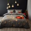 CCoutueChen Grey Christmas Bedding Set King Size,Christmas Ball Print Duvet Cover Set for Adult,Merry Christmas Decor Comforter Cover,3Pices Soft Microfiber Duver Cover with Zippers view 1