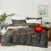 CCoutueChen Grey Christmas Bedding Set King Size,Christmas Ball Print Duvet Cover Set for Adult,Merry Christmas Decor Comforter Cover,3Pices Soft Microfiber Duver Cover with Zippers view 2