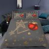 CCoutueChen Grey Christmas Bedding Set King Size,Christmas Ball Print Duvet Cover Set for Adult,Merry Christmas Decor Comforter Cover,3Pices Soft Microfiber Duver Cover with Zippers view 3