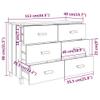 KCCKOM Sideboard HAMAR Dark Gray 44.5"x15.7"x31.5" Solid Wood Pine,Stylish Wooden Sideboard with 6 Drawers for Ample Storage and Decorative Display in Living Room or Home Office Dining Room Furniture view 2