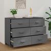 KCCKOM Sideboard HAMAR Dark Gray 44.5"x15.7"x31.5" Solid Wood Pine,Stylish Wooden Sideboard with 6 Drawers for Ample Storage and Decorative Display in Living Room or Home Office Dining Room Furniture view 4