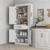 CIGEGE Kitchen Trolley, Kitchen Storage Cabinet, Sideboard, Cutlery Cabinet, Kitchen Cabinet Suitable for Restaurant Kitchen White view 1