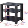 BIUBPW Solid Wood Media Cabinet for Audio Video 4-Tier Wooden Shelves AV Media Stand Stereo Rack for Home/Office/Theater, Entertainment Stereo Component Cabinet(Natural,58cm-22.8in) view 3