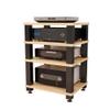 BIUBPW Solid Wood Media Cabinet for Audio Video 4-Tier Wooden Shelves AV Media Stand Stereo Rack for Home/Office/Theater, Entertainment Stereo Component Cabinet(Natural,58cm-22.8in) view 4