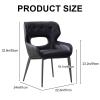 GXLGKTSTDC Dining Chairs Set of 2, Kitchen Chairs, Modern Dining Chairs, Leisure Chair, Comfortable Upholstered Back Chair, for Hotel, Cafe(Black) view 3