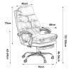 Office Products Company Computer Chair Business Boss Office Chair Home Backrest Comfortable Leisure Chair Dormitory Sofa Study Chair with Footrest(Grey) view 2
