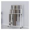 zktoermn Movable Floor-Standing Scarf Display Stand Rack, Metal Scarf Holder Organizer, for Shawl/Sheets/Fabrics/Curtain Sample(White,150x35x150 cm) view 1