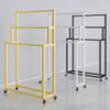 zktoermn Movable Floor-Standing Scarf Display Stand Rack, Metal Scarf Holder Organizer, for Shawl/Sheets/Fabrics/Curtain Sample(White,150x35x150 cm) view 2