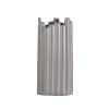 Ceramic Joe Minimalist Striped Art Handmade Ceramic Vases for Home Office Living Room Decorations (Gray,9.6in) view 1