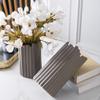 Ceramic Joe Minimalist Striped Art Handmade Ceramic Vases for Home Office Living Room Decorations (Gray,9.6in) view 3