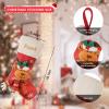 Custom Christmas Stockings, Personalized Christmas Stockings with Names, Featuring Santa, Snowman, Reindeer, Elf, Penguin Designs for Stairs Xmas Home Decor and Fireplace Hanging (4 pcs) view 2