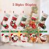 Custom Christmas Stockings, Personalized Christmas Stockings with Names, Featuring Santa, Snowman, Reindeer, Elf, Penguin Designs for Stairs Xmas Home Decor and Fireplace Hanging (4 pcs) view 4