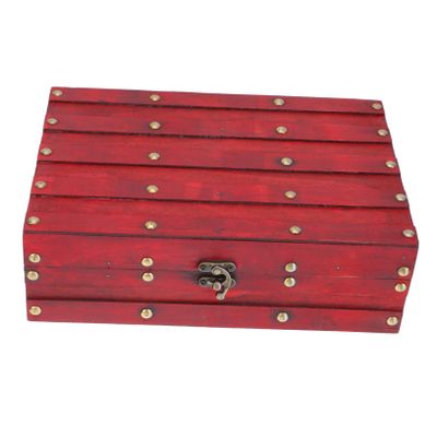 1pc Retro Storage Box Jewelry Container Books Storage Case Storage Bins Travel Decor Versatile Container Storage Organizer Book Container Desktop Shell Metal Red/175