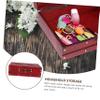 1pc Retro Storage Box Jewelry Container Books Storage Case Storage Bins Travel Decor Versatile Container Storage Organizer Book Container Desktop Shell Metal Red/175 view 2