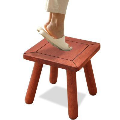 Wooden Step Stool Bed Steps for High Beds for Adults Kids Chair Portable with Handles Wipe with Wood Wax Oil Antiskid-Use in The Bathroom Kitchen Portable Bench Size: 9.3"