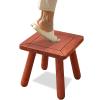 Wooden Step Stool Bed Steps for High Beds for Adults Kids Chair Portable with Handles Wipe with Wood Wax Oil Antiskid-Use in The Bathroom Kitchen Portable Bench Size: 9.3" view 1