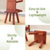 Wooden Step Stool Bed Steps for High Beds for Adults Kids Chair Portable with Handles Wipe with Wood Wax Oil Antiskid-Use in The Bathroom Kitchen Portable Bench Size: 9.3" view 2