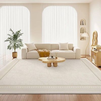 Minimalist Cream Style Large Area Living Room Carpets Creative Line Rugs Beige Carpet Cloakroom Decorative Rug Balcony Carpet,AD1313,QD,240x360cm