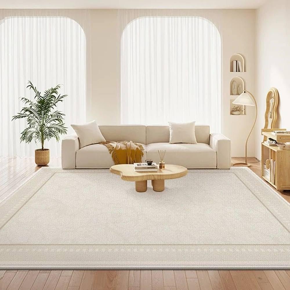 Minimalist Cream Style Large Area Living Room Carpets Creative Line Rugs Beige Carpet Cloakroom Decorative Rug Balcony Carpet,AD1313,QD,240x360cm