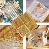 4 Patterns Brass Ice Tray Brass Ice Cube Stamp Craft Modern Ice Molds Cube Stamping Plate for Whiskey Cocktails Stamp in 5 Seconds view 4