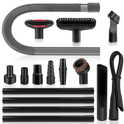 16-Piece 1 1/4 Inch(32mm) Vacuum Attachments Cleaning Kit With Vacuum Extension Wand/Dryer Lint Vac Attachment/Flexible Crevice Tool