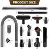 16-Piece 1 1/4 Inch(32mm) Vacuum Attachments Cleaning Kit With Vacuum Extension Wand/Dryer Lint Vac Attachment/Flexible Crevice Tool view 2