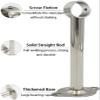 Pipe Bracket Flange Ceiling Bracket Mount Rod Bracket Support Stainless Steel Closet Pipe Bracket, Wall Mount Shower Curtain Hanging Rod Pipe Rod Flange Socket, Shower Curtain Hardware 4 Pack view 2