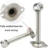 Pipe Bracket Flange Ceiling Bracket Mount Rod Bracket Support Stainless Steel Closet Pipe Bracket, Wall Mount Shower Curtain Hanging Rod Pipe Rod Flange Socket, Shower Curtain Hardware 4 Pack view 3