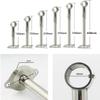 Pipe Bracket Flange Ceiling Bracket Mount Rod Bracket Support Stainless Steel Closet Pipe Bracket, Wall Mount Shower Curtain Hanging Rod Pipe Rod Flange Socket, Shower Curtain Hardware 4 Pack view 4