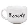 Custom Soup Mug, Crafted With 100% Durable Ceramic, Microwave Safe, White Design, Black Font  Can Hold Up To 22 oz view 1