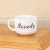 Custom Soup Mug, Crafted With 100% Durable Ceramic, Microwave Safe, White Design, Black Font  Can Hold Up To 22 oz view 2