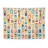 Focusbrite Mid Century Black Cat Tapestry,Atomic Starbursts Cat Modern Abstract Geometric Iconic Pattern 1950s Vintage Funny Wall Hanging Tapestries for Living Room Bedroom Home 80"x60" view 1