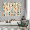 Focusbrite Mid Century Black Cat Tapestry,Atomic Starbursts Cat Modern Abstract Geometric Iconic Pattern 1950s Vintage Funny Wall Hanging Tapestries for Living Room Bedroom Home 80"x60" view 4