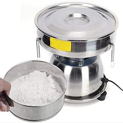 Automatic Sieve Shaker, Electric Vibrating Sieve Flour Machine, Stainless Steel Flour Sifter with Sieve, for Granule Powder Grain (Size : 10cm)