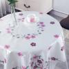 JIXDILO Clear Round Plastic Tablecloth Protector,Transparent PVC Table Cover,Waterproof Table Protector for Dining Table Parties Camping(Diameter:70", Clear) view 3