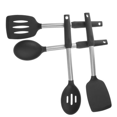 BIUDECO Silicone Utensils Set Cooking Utensil Set for Kitchen Dishwasher Safe Reusable Non-slip Heat Resistant for Families Restaurants Hotels