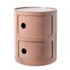 Round Nightstand with Drawers,Bedside Table with Storage,Round Storage Cabinet with Sliding Door,Modern End Table Side Table,Plastic Bedside Table Chest for Living Room Bedroom Bathroom view 1