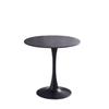 BABETRUE Deask Modern Light Luxury Slate Small Round Table, Creative Negotiation Reception Table, Milk Tea Coffee, Dessert Shop Table, Home Reception Table Escritorios para Oficina(Black,80CM) view 1