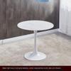 BABETRUE Deask Modern Light Luxury Slate Small Round Table, Creative Negotiation Reception Table, Milk Tea Coffee, Dessert Shop Table, Home Reception Table Escritorios para Oficina(Black,80CM) view 4