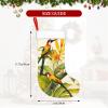 KIROJA Tropical Bird of Paradise Christmas Stocking-Xmas Hanging Socks,Soft Plush Cuffs Stockings for Holiday Party Decor Stocking view 4