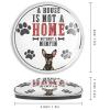 A House is Not A Home Without A Minpin Refrigerator Magnets Glass Small Round Fridge Magnets Multi-Use Premium Dog Dad Magnets for Fridge Locker Whiteboard Billboard Kitchen Office School view 2